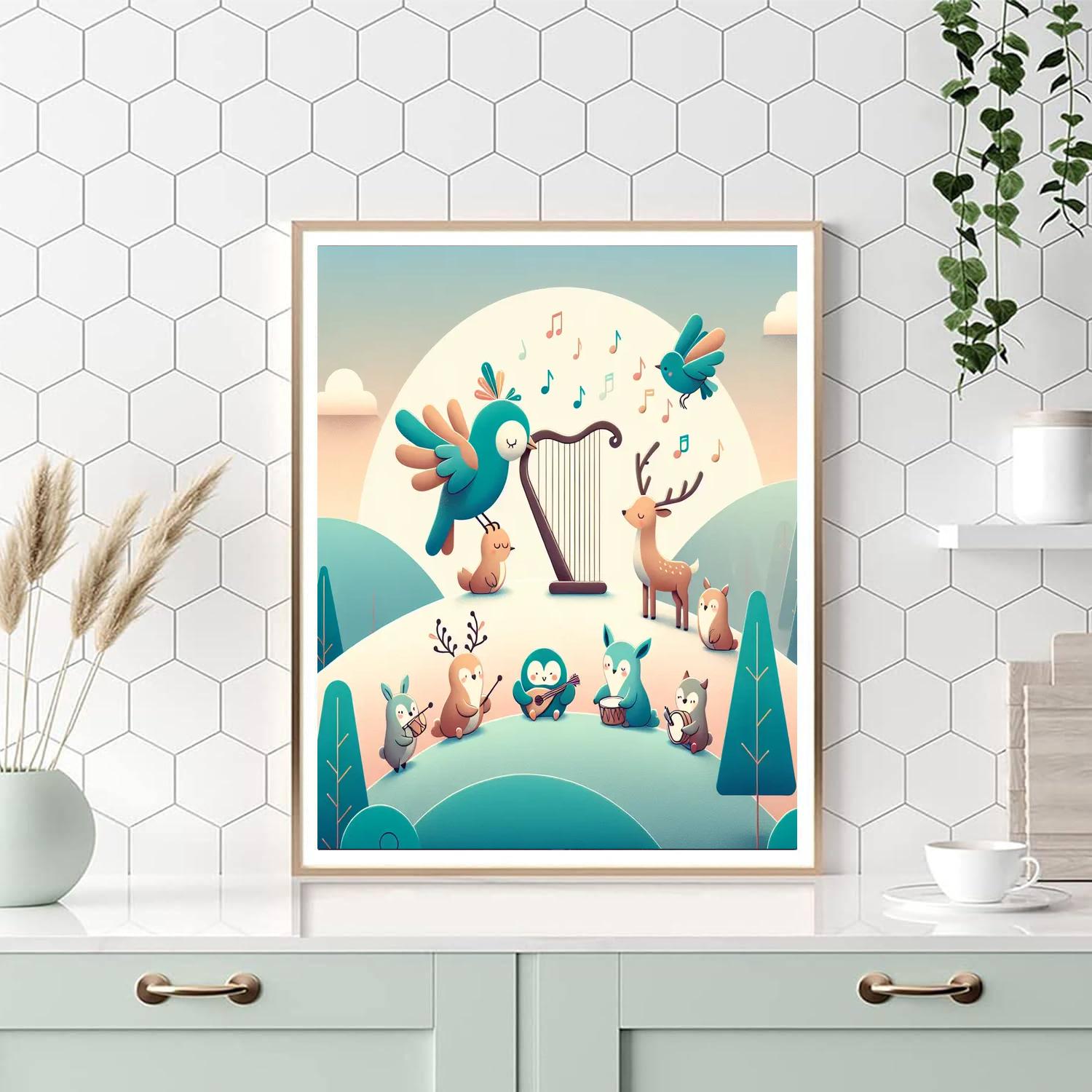 Harmonious Hilltop Harmony Paint By Numbers Art