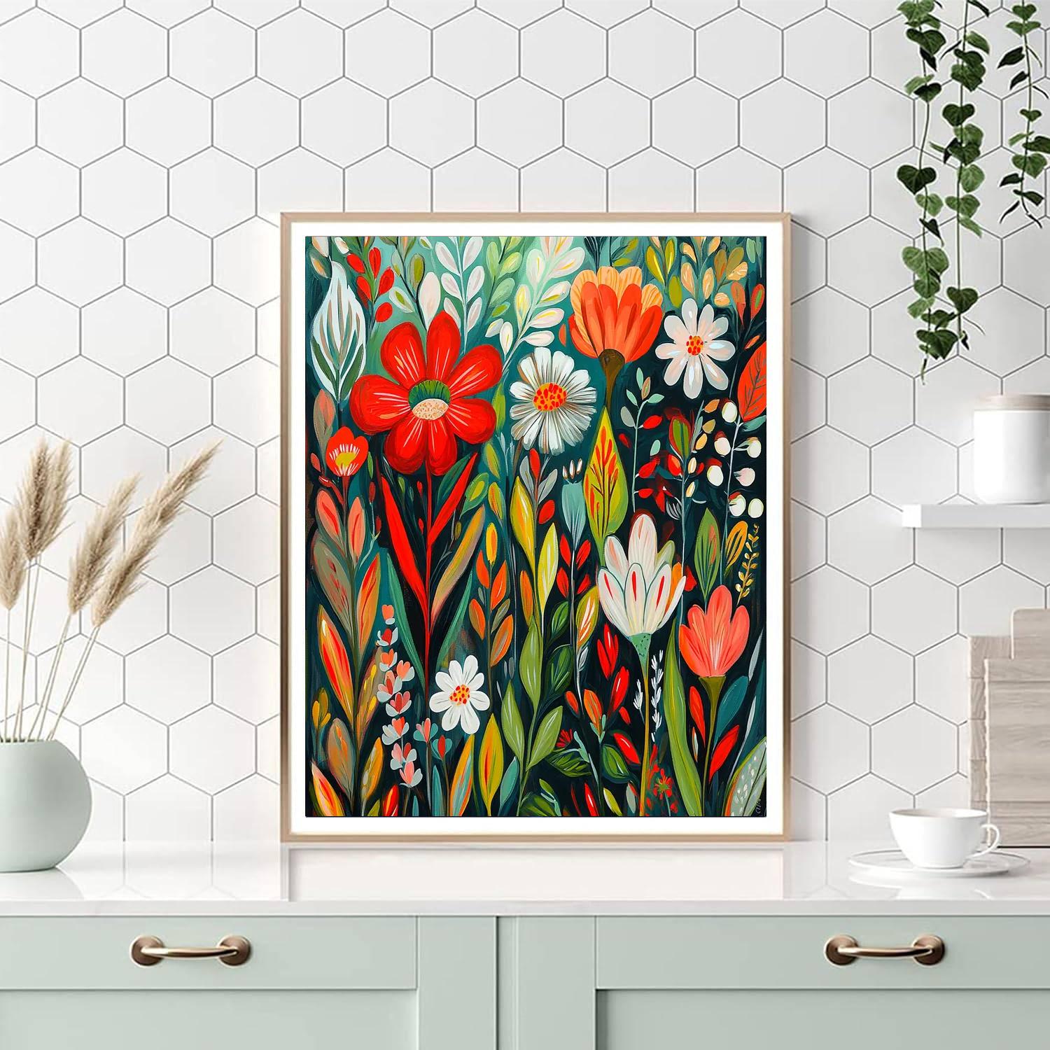 Frida Kahlo Inspired The Heart Of Nature  Painting Number Kit