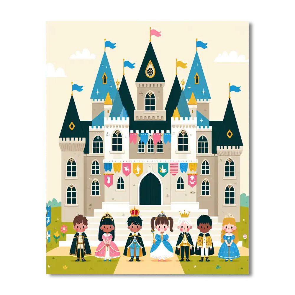Princess Castle Celebration Number Painting