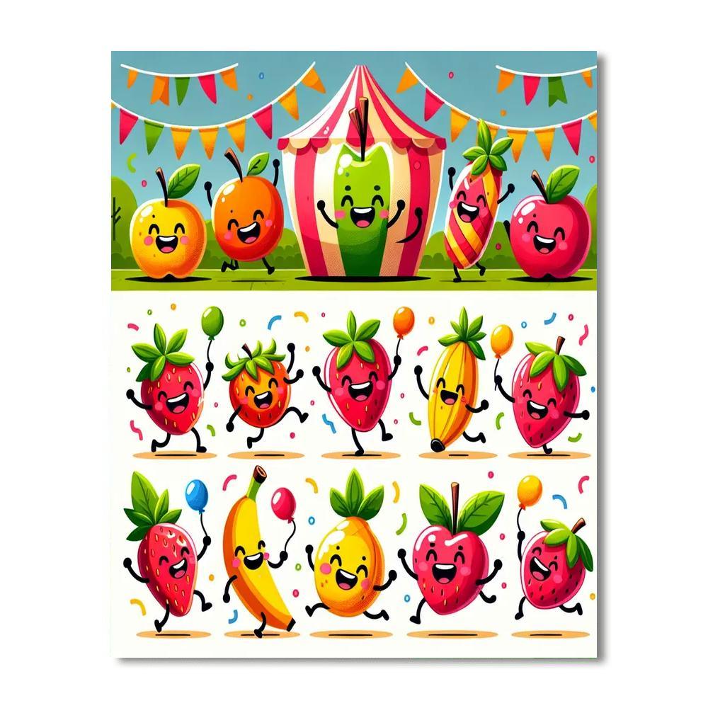 Funky Fruit Festival Paint By Numbers Kits