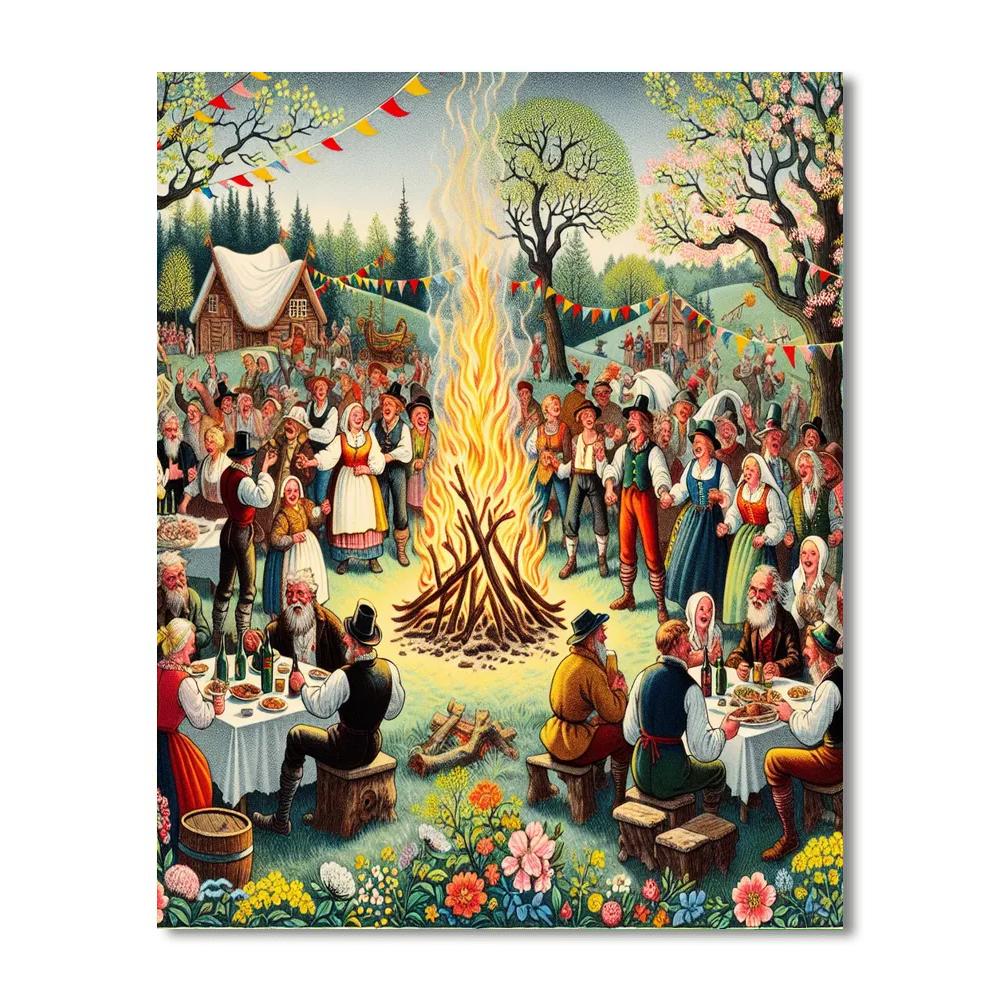 Valborgsmässoafton - Sweden Painting By Numbers Kit