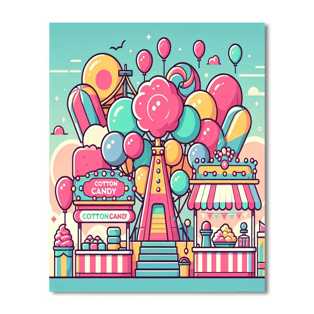 Bubblegum Carnival Fun Paint By Numbers