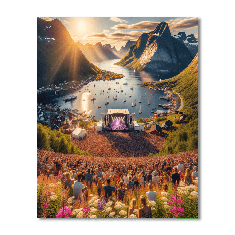 Festival Of The Midnight Sun - Norway Numbered Painting Kits