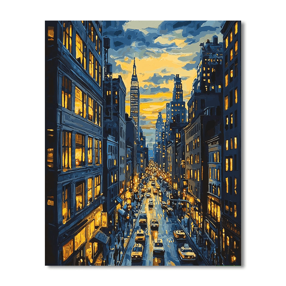 Edward Hopper Inspired Dreamy City Nights  Painting By Numbers Kit