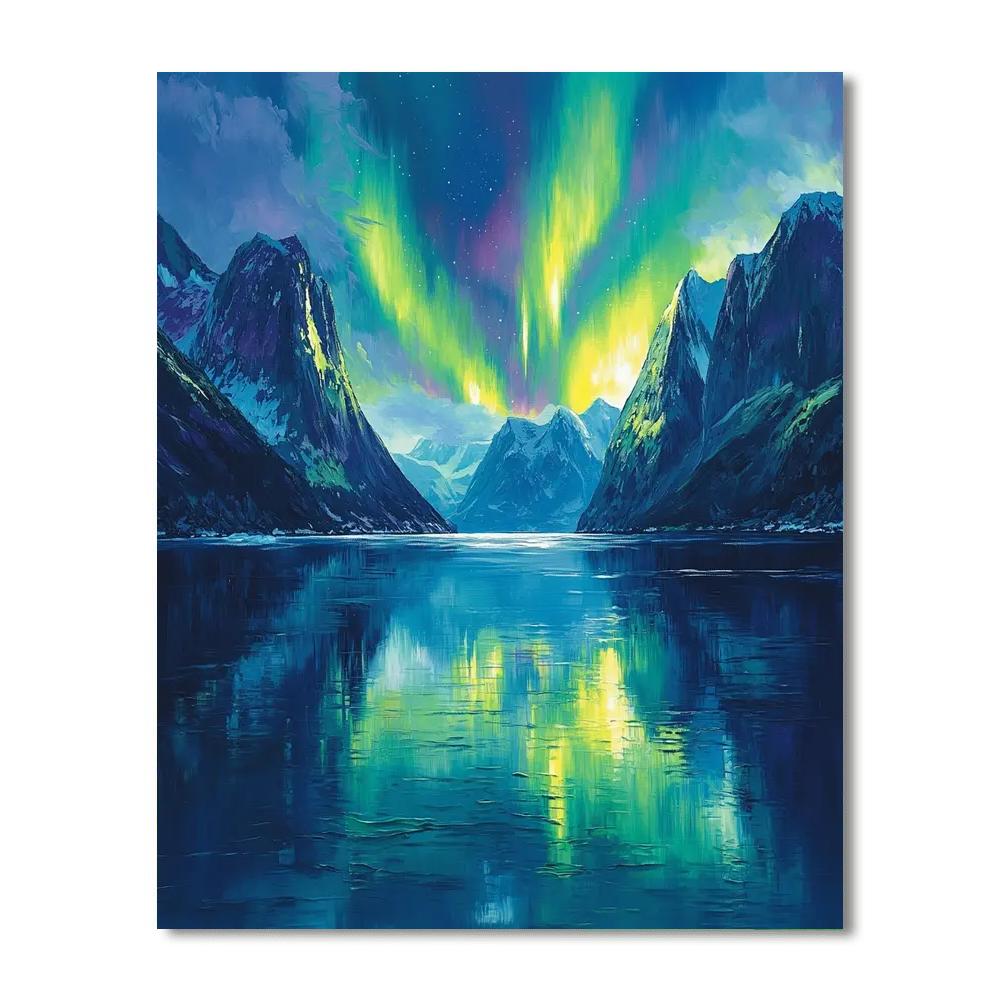 J.M.W. Turner Inspired Reflections Of The Aurora  Number Painting