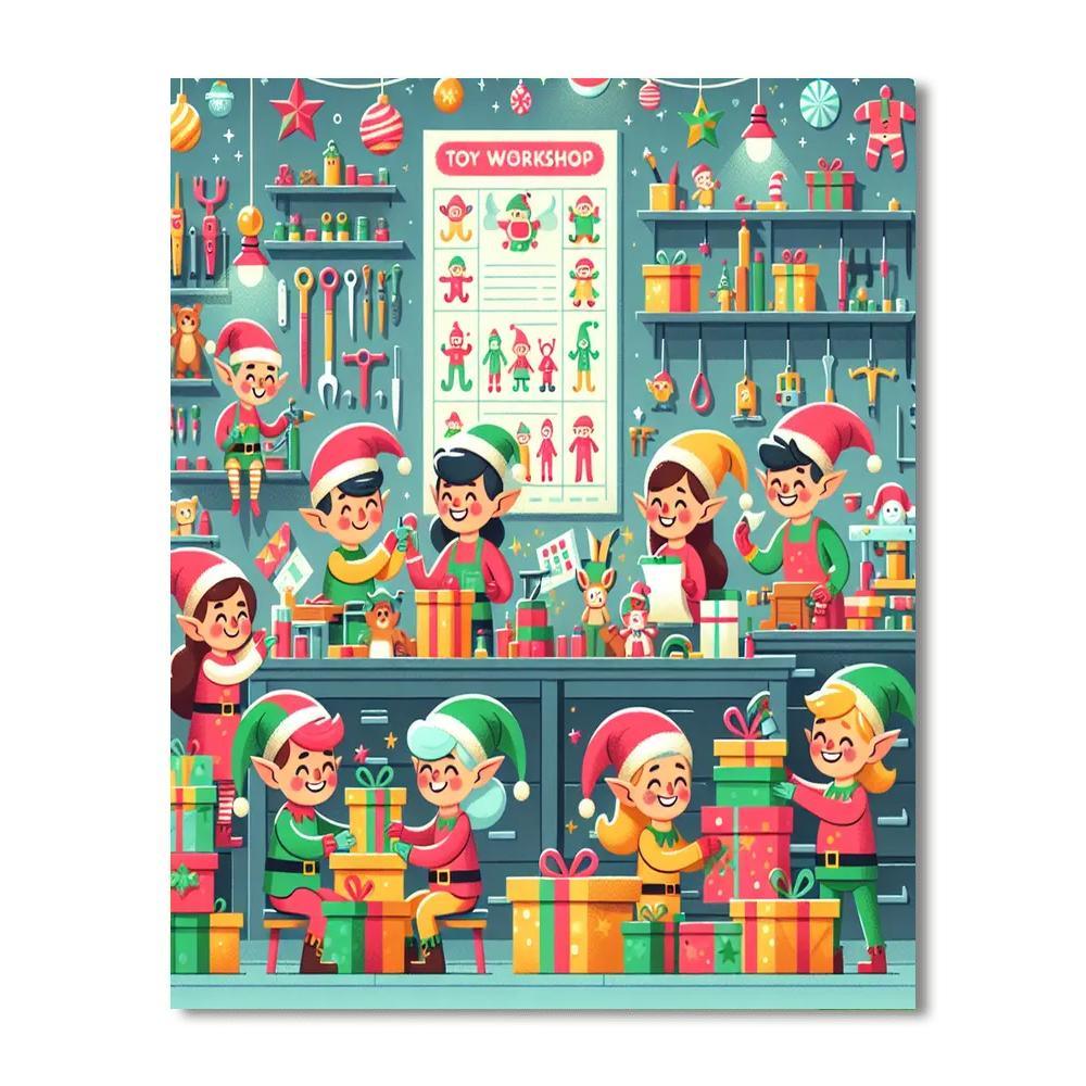 Enchanting Elves' Workshop Paint By Numbers Kits