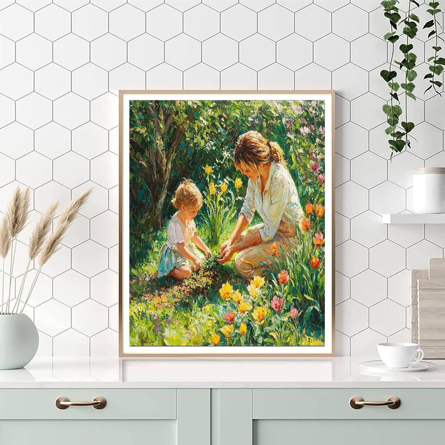 Mom's Garden Sanctuary DIY Paint By Numbers