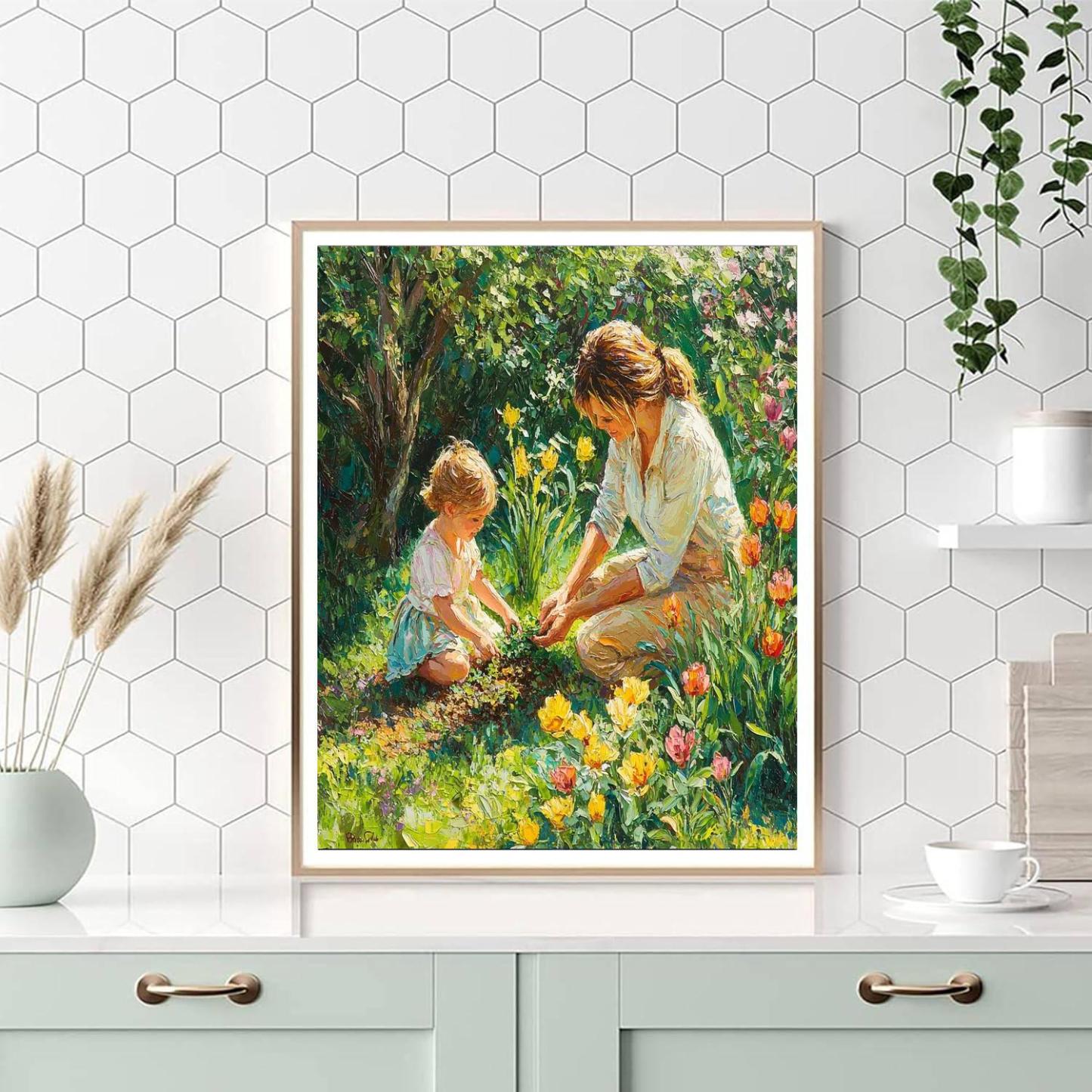 Mom's Garden Sanctuary DIY Paint By Numbers