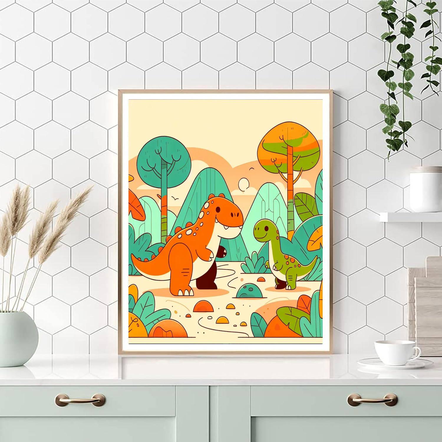 Dinosaur Jungle Journey Numbered Painting Kits