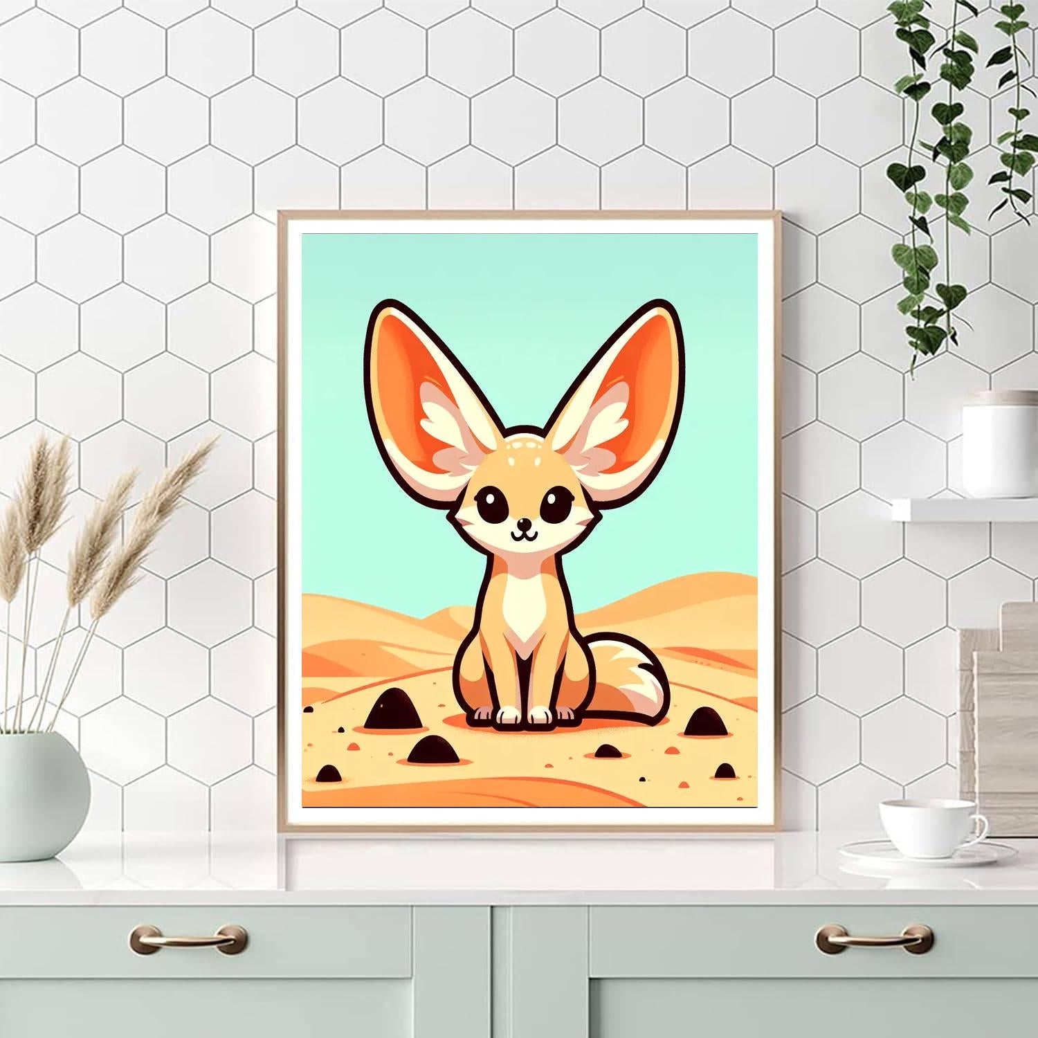 Fuzzy Fennec Paint By Numbers Art