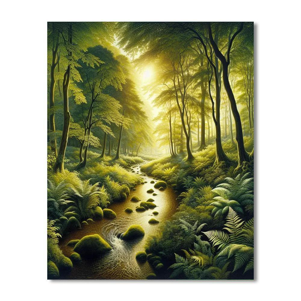 Idyllic Riverbank Retreat DIY Paint By Numbers