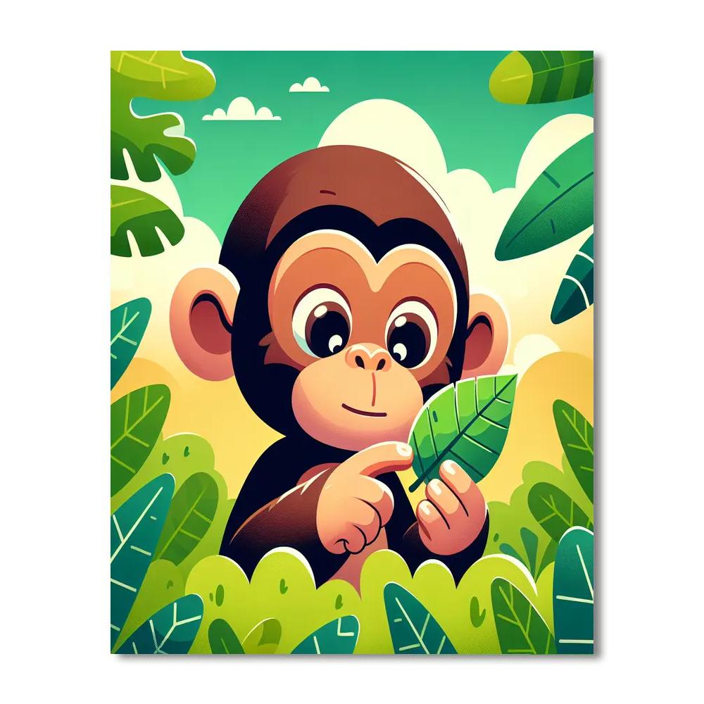 Clever Chimpanzee Paint By Numbers Art