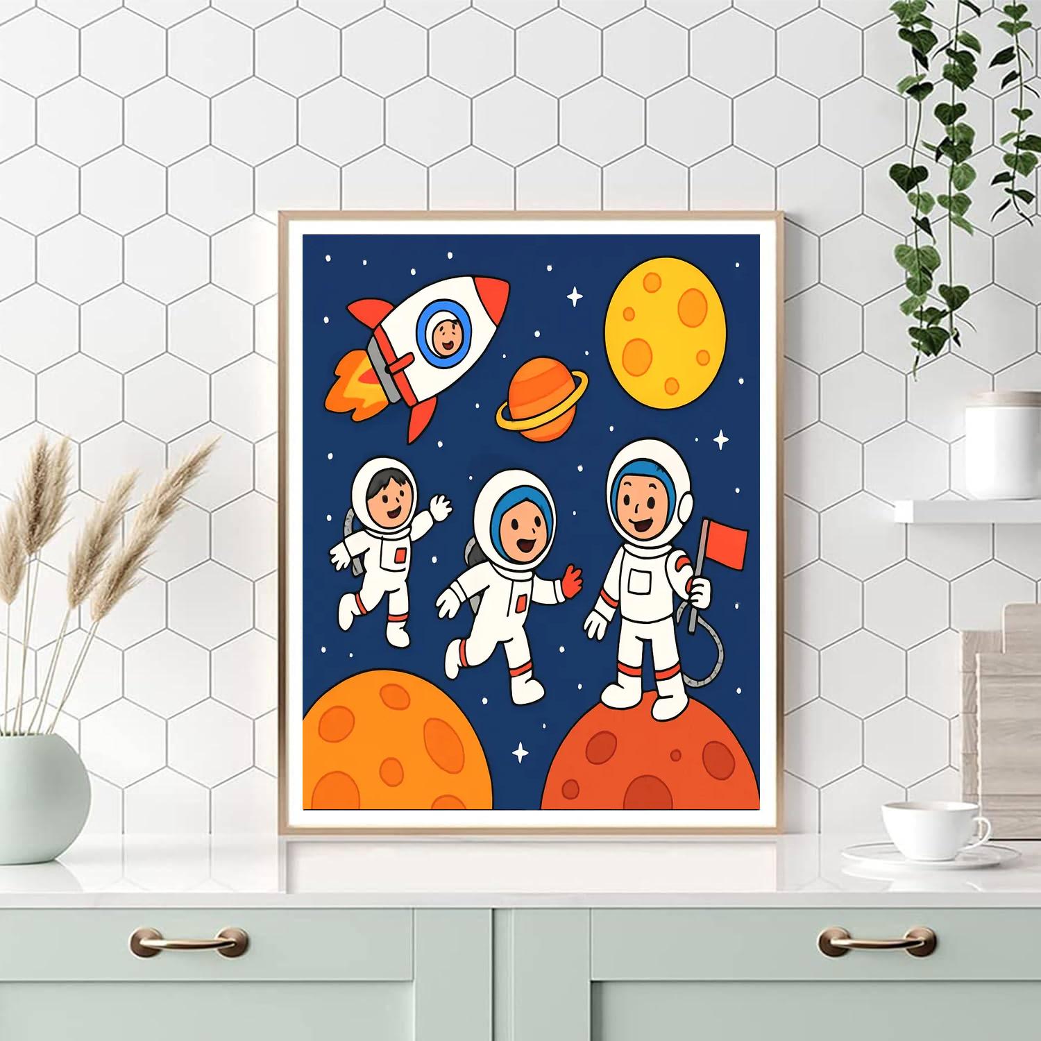 Celestial Space Mission Paint By Numbers