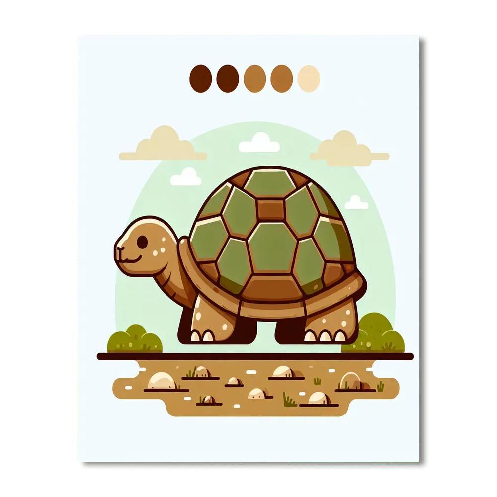 Gentle Giant Tortoise Stroll Paint By Numbers Kits