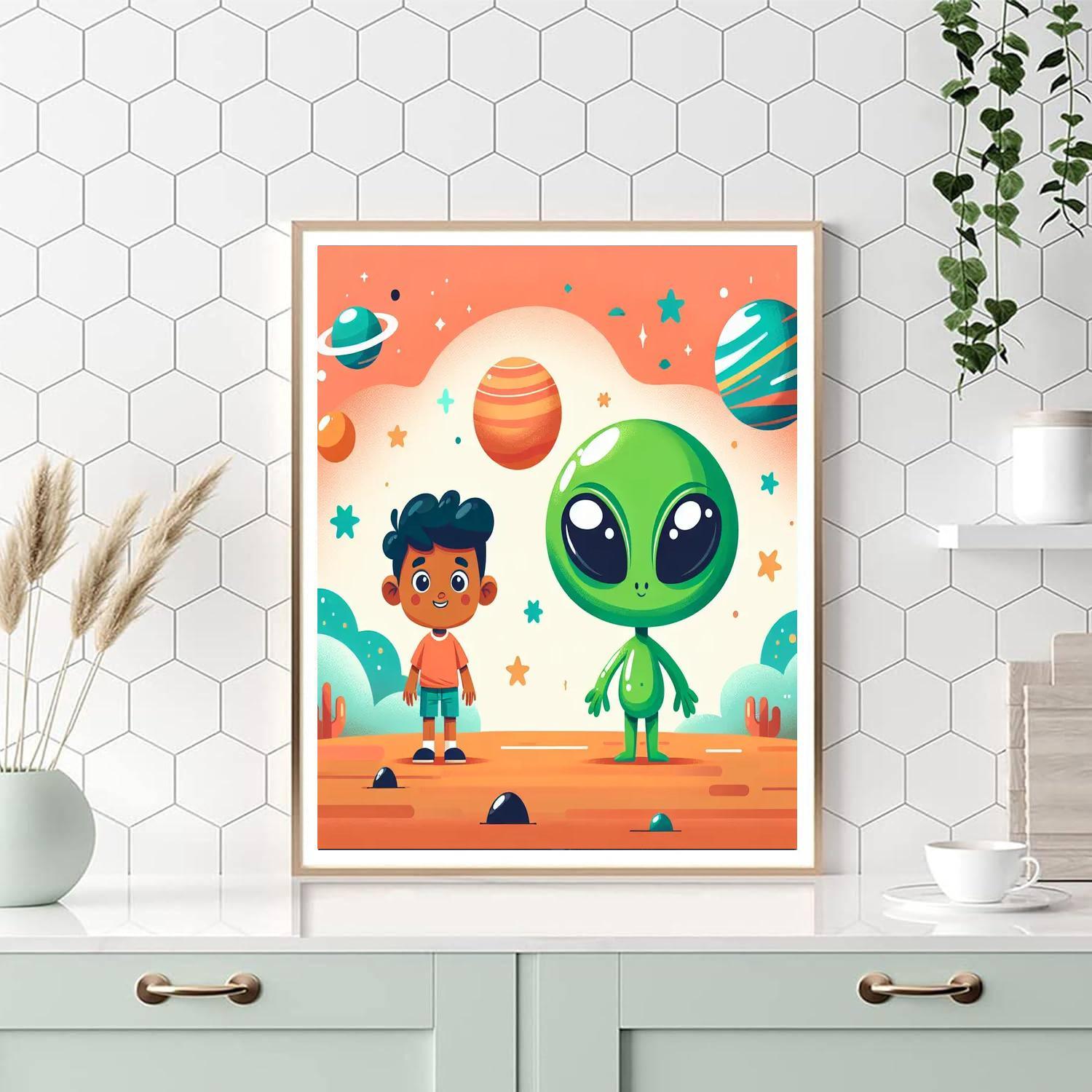 Silly Alien Encounter Paint By Number