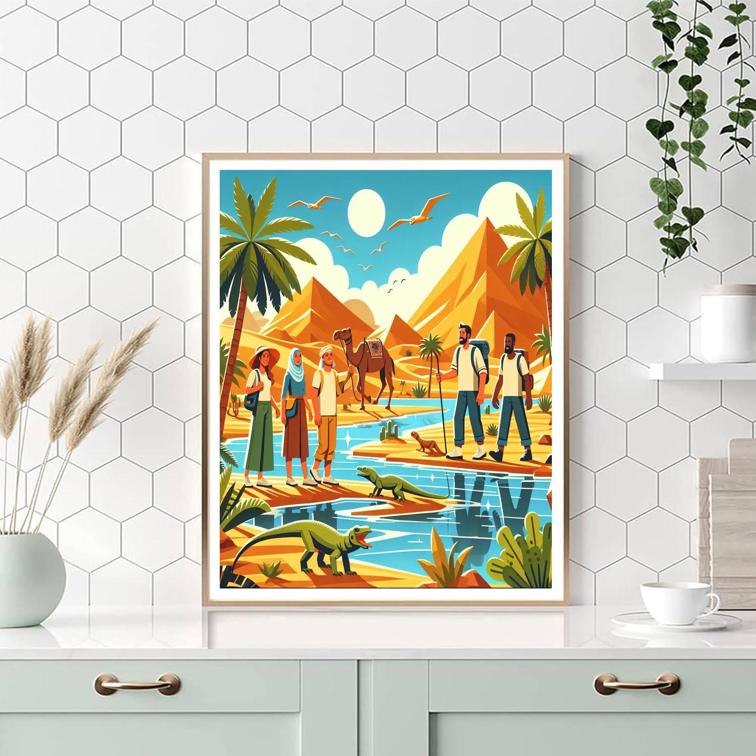 Desert Oasis Safari Painting By Numbers Kit