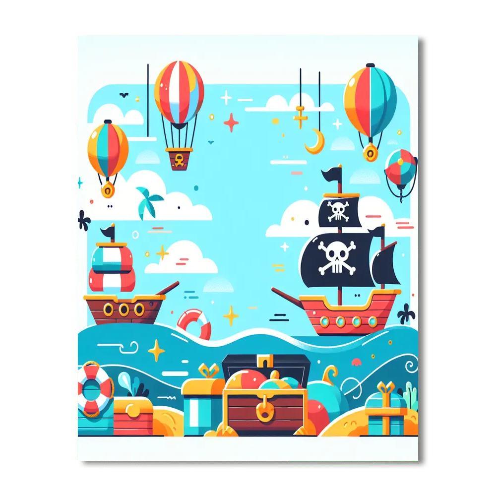 Lively Pirate Party Painting Number Kit