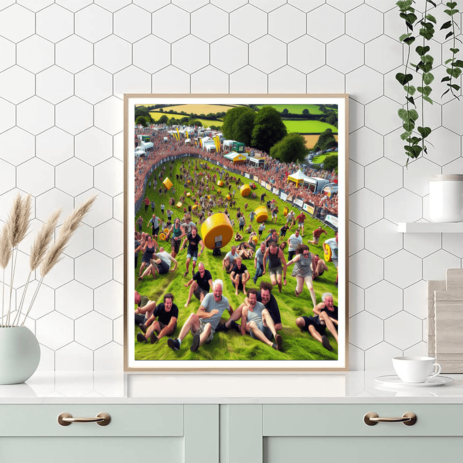 The Cheese Rolling Festival Number Painting