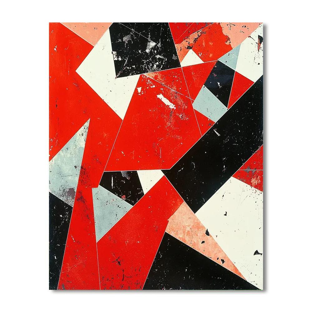 Kazimir Malevich Inspired Fractured Realities  Numbered Painting Kits