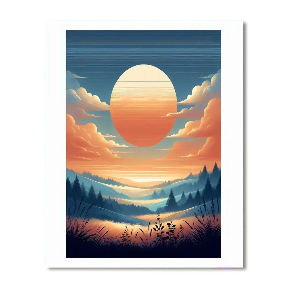 Inspirational Sunset Serenity DIY Paint By Numbers