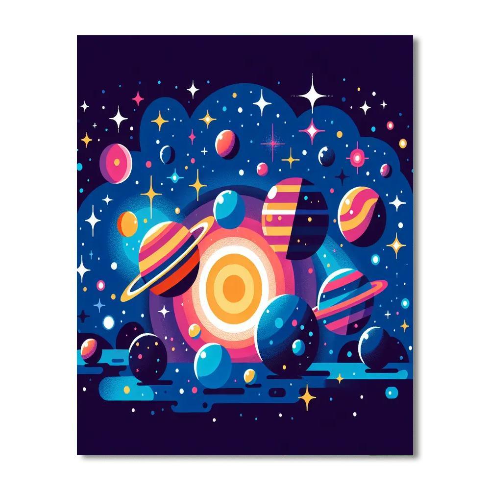 Sparkling Galaxy Painting By Numbers Kit