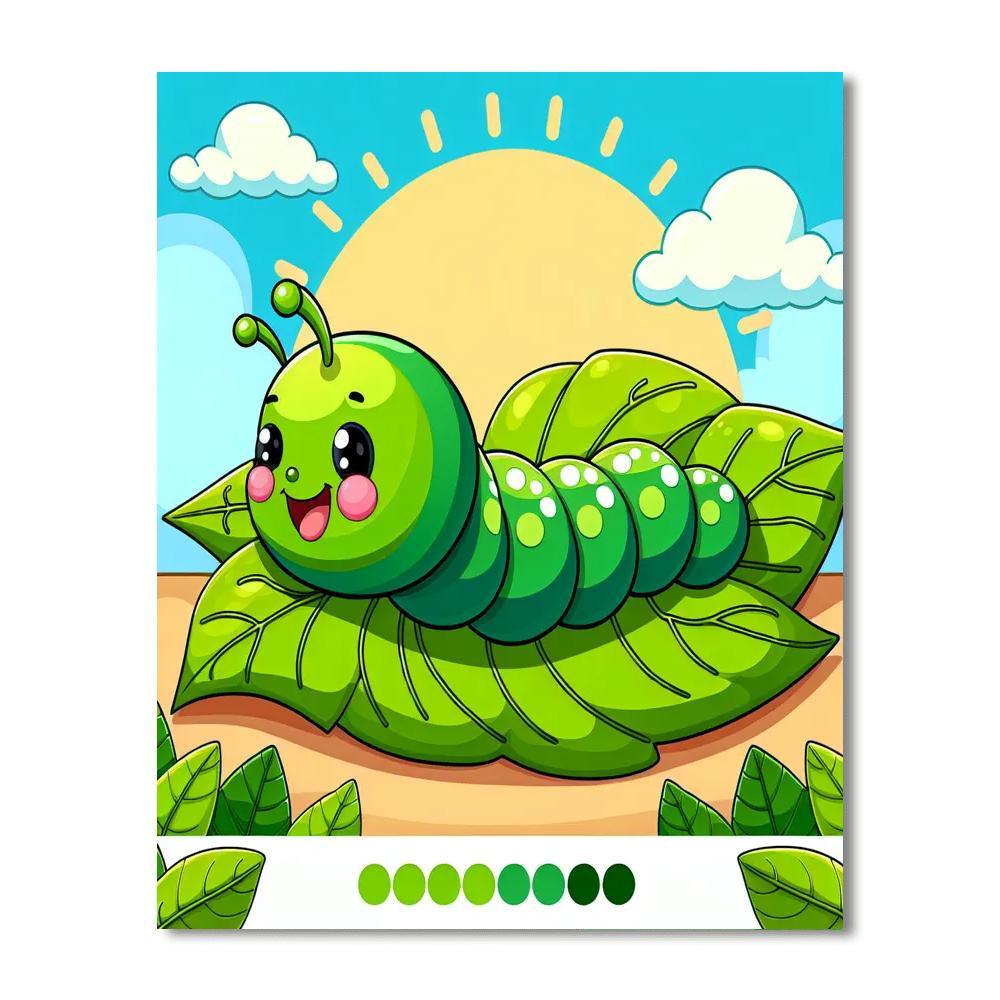 Happy Caterpillar Numbered Painting Kits
