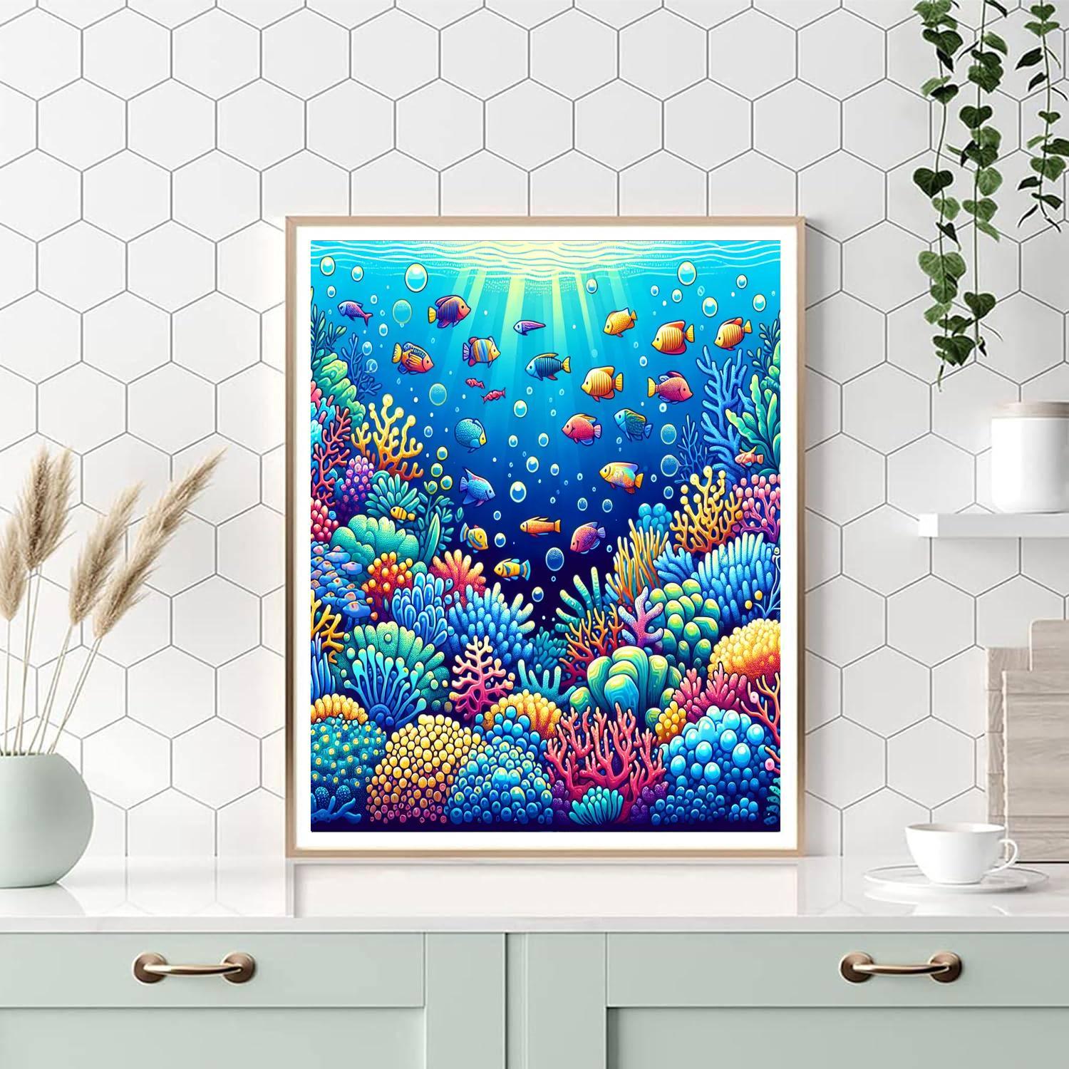 Fantasy Underwater Realm Numbered Painting Kits