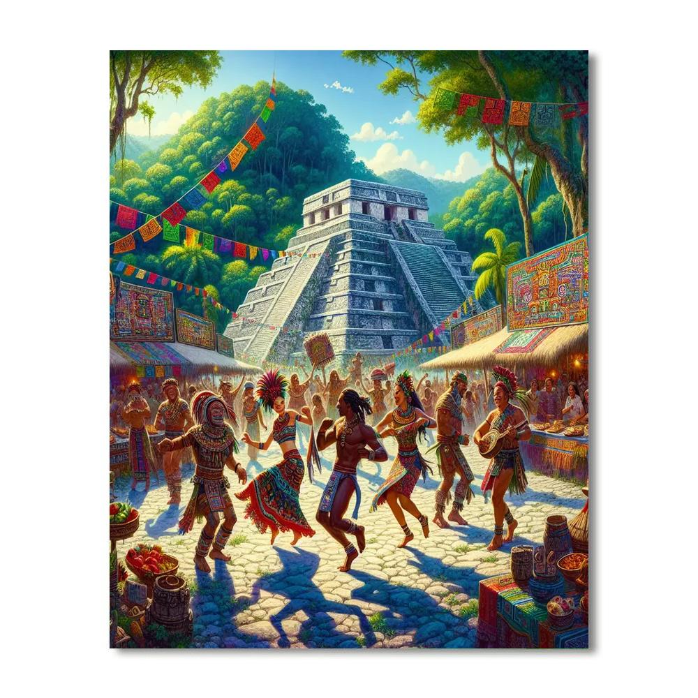 Palenque Festival - Chiapas Number Painting