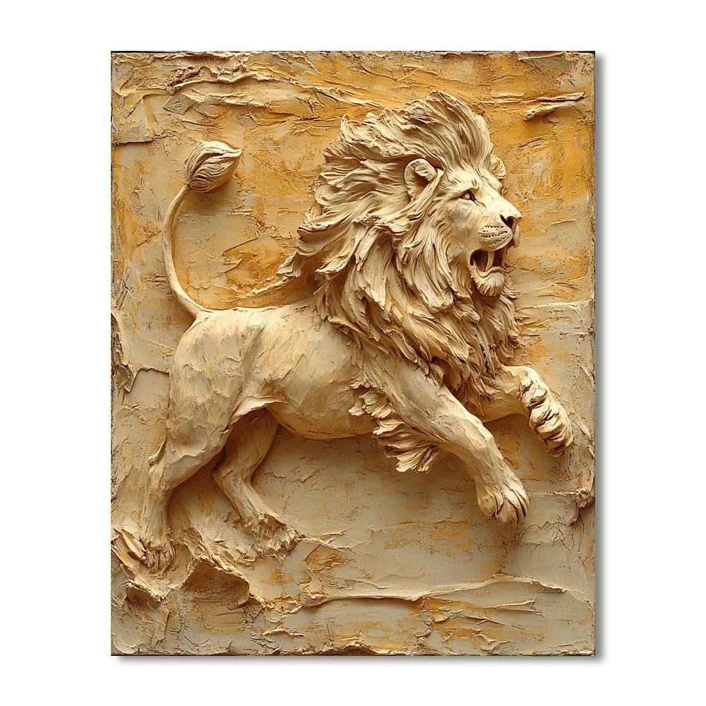 Michelangelo Inspired Majestic Roar  Painting Number Kit