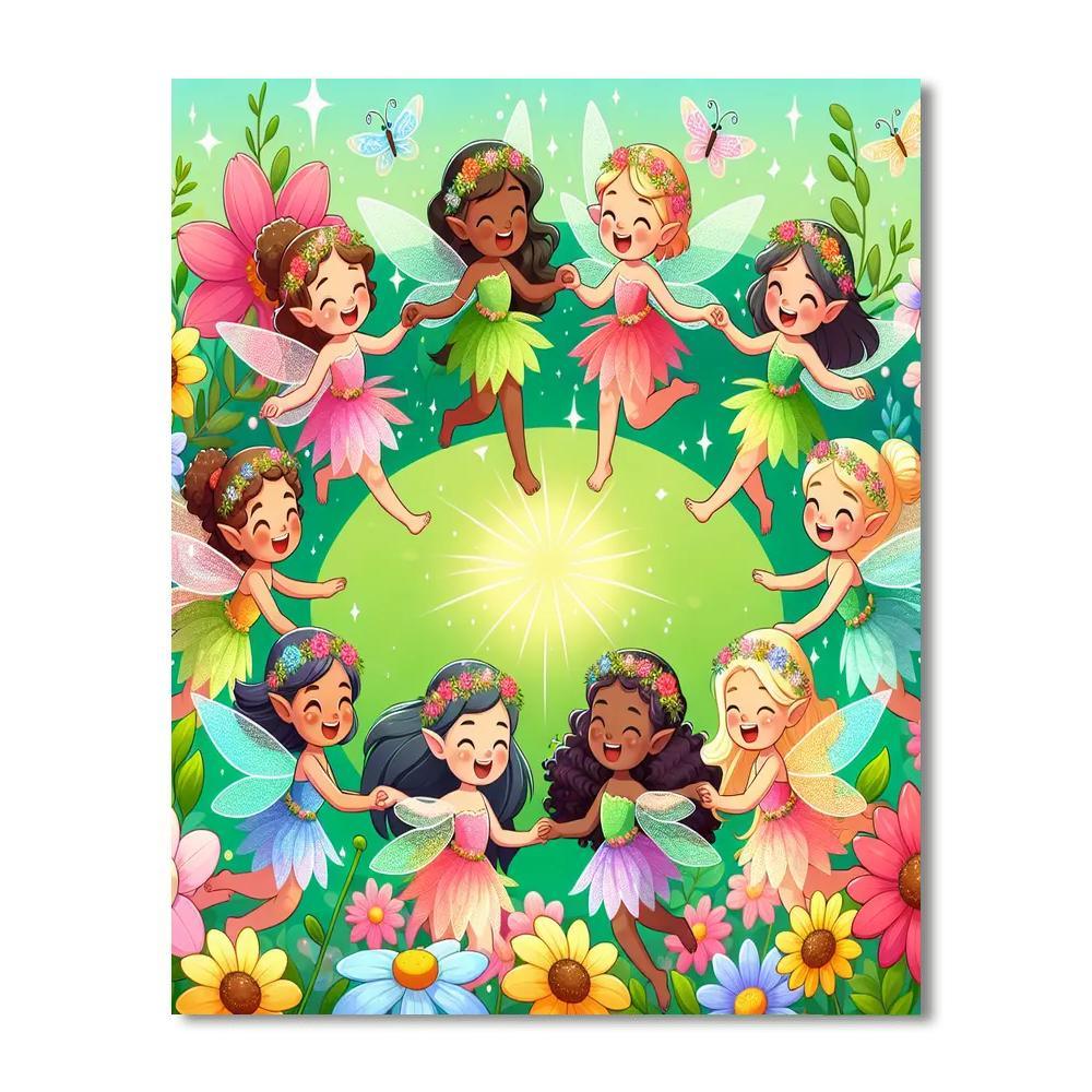 Charming Fairy Circles Paint By Numbers Art