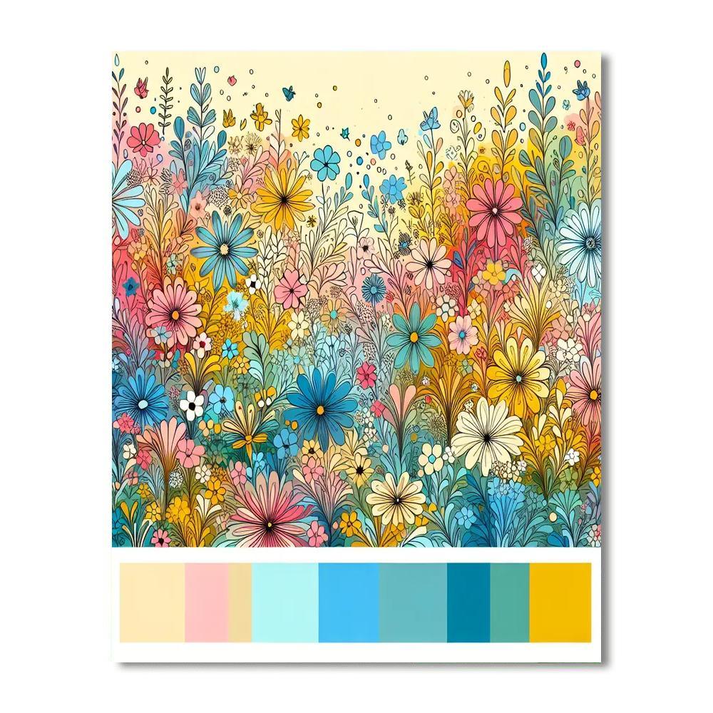 Vibrant Meadow Dancers Paint By Color