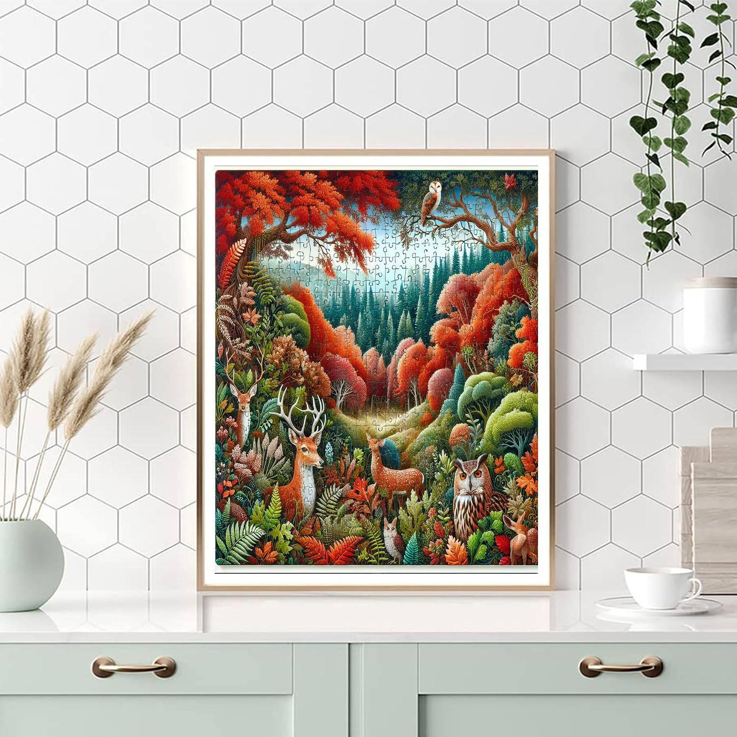 Forest Fables Jigsaw Art Puzzle Paint By Numbers Kits