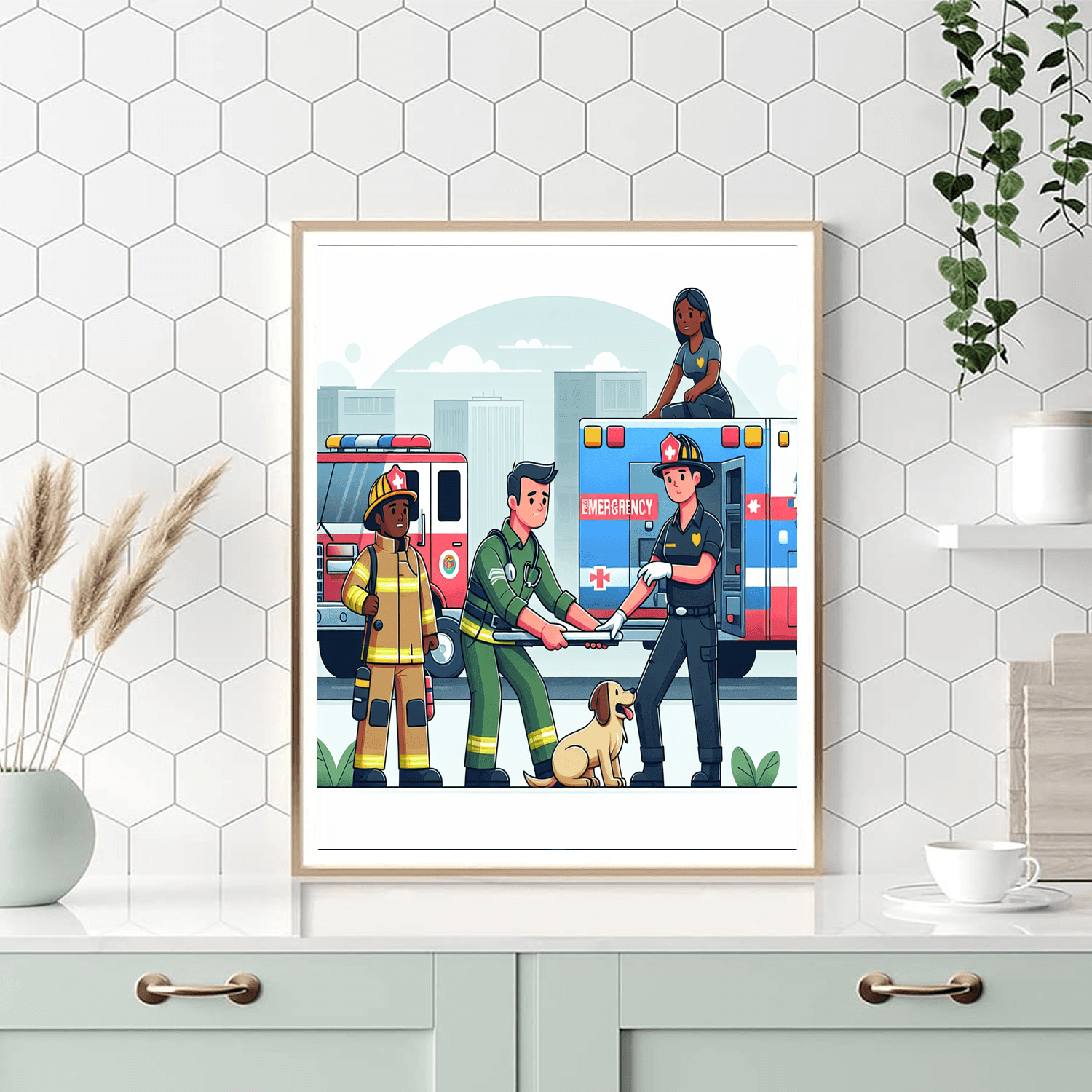 Daring Rescue Heroes Painting Number Kit