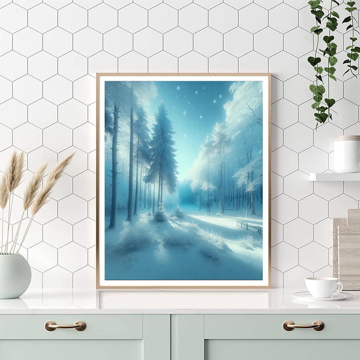 Glistening Winter Forest Paint By Numbers Kits