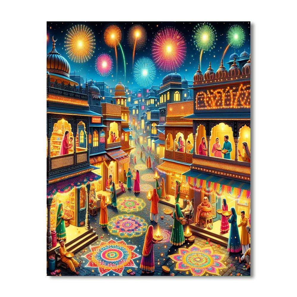 Diwali Festival - Jaipur Paint By Numbers