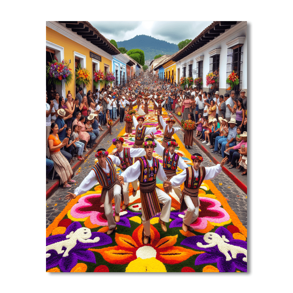 Flower Festival - Antigua, Guatemala Paint By Number