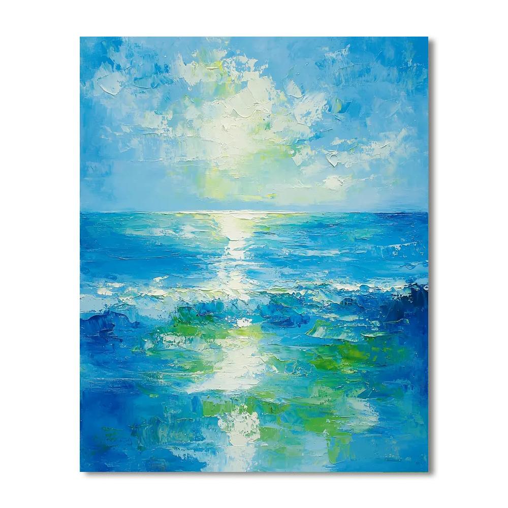 Monet Inspired Monet's Ocean  Number Painting
