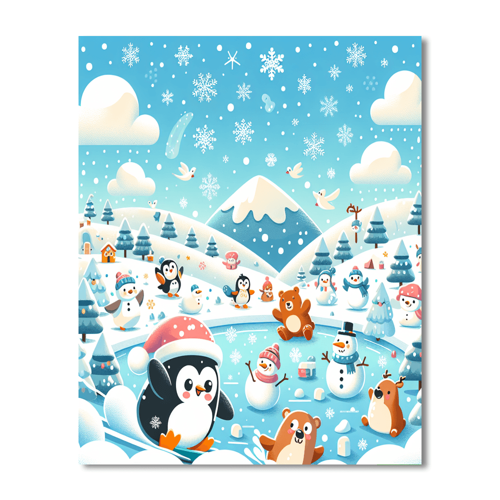 Winter Wonderland Friends DIY Paint By Numbers