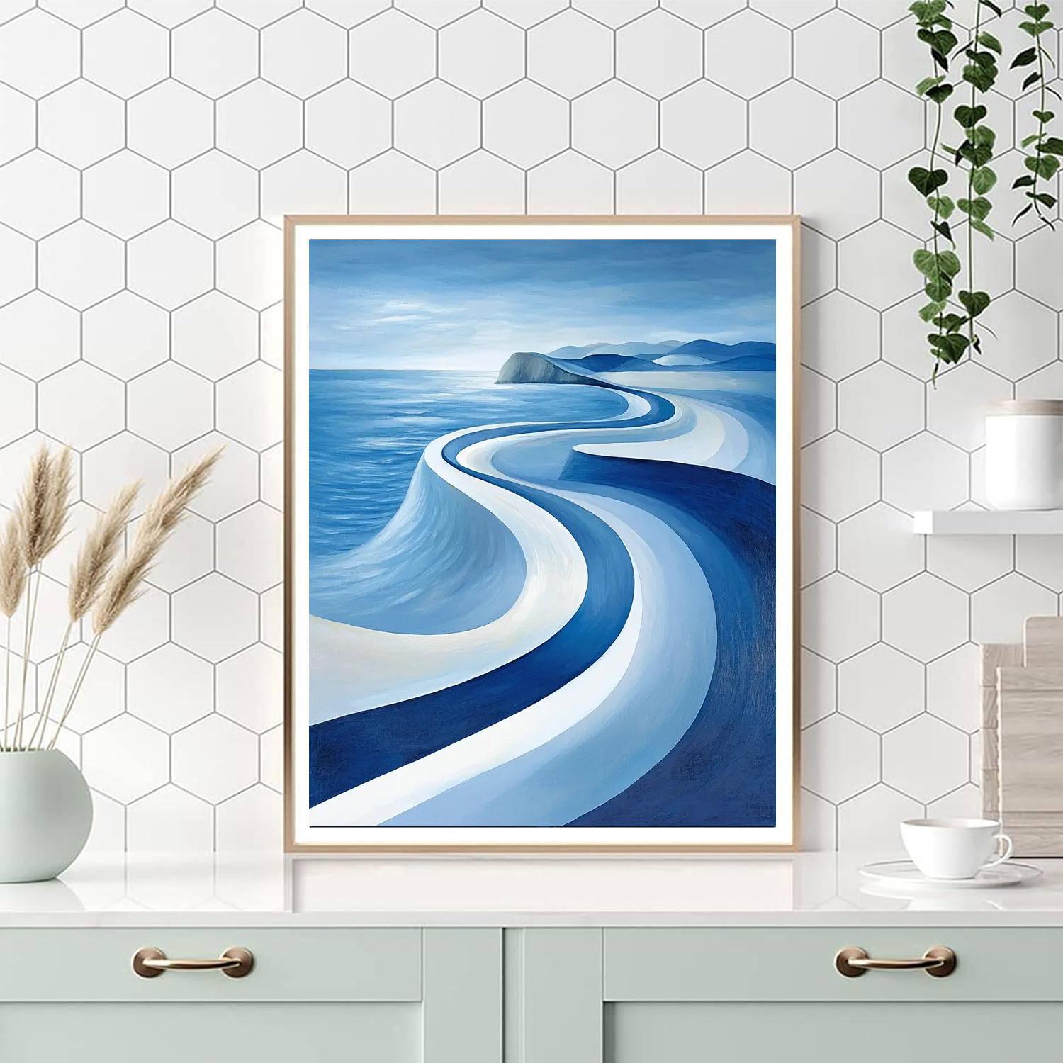 Barbara Hepworth Inspired Hepworth's Coastal Forms  DIY Paint By Numbers