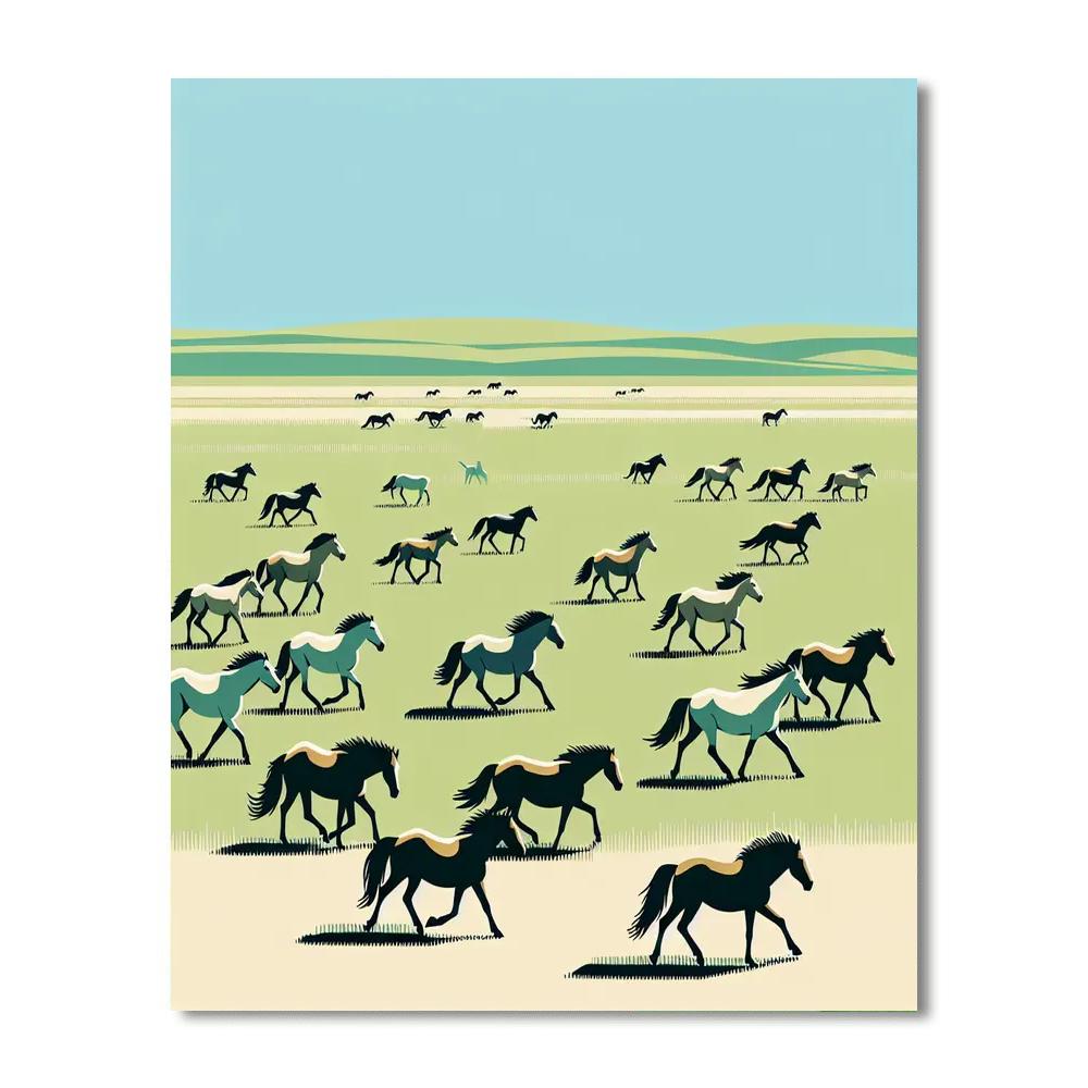 Playful Prairie Paint By Numbers Art