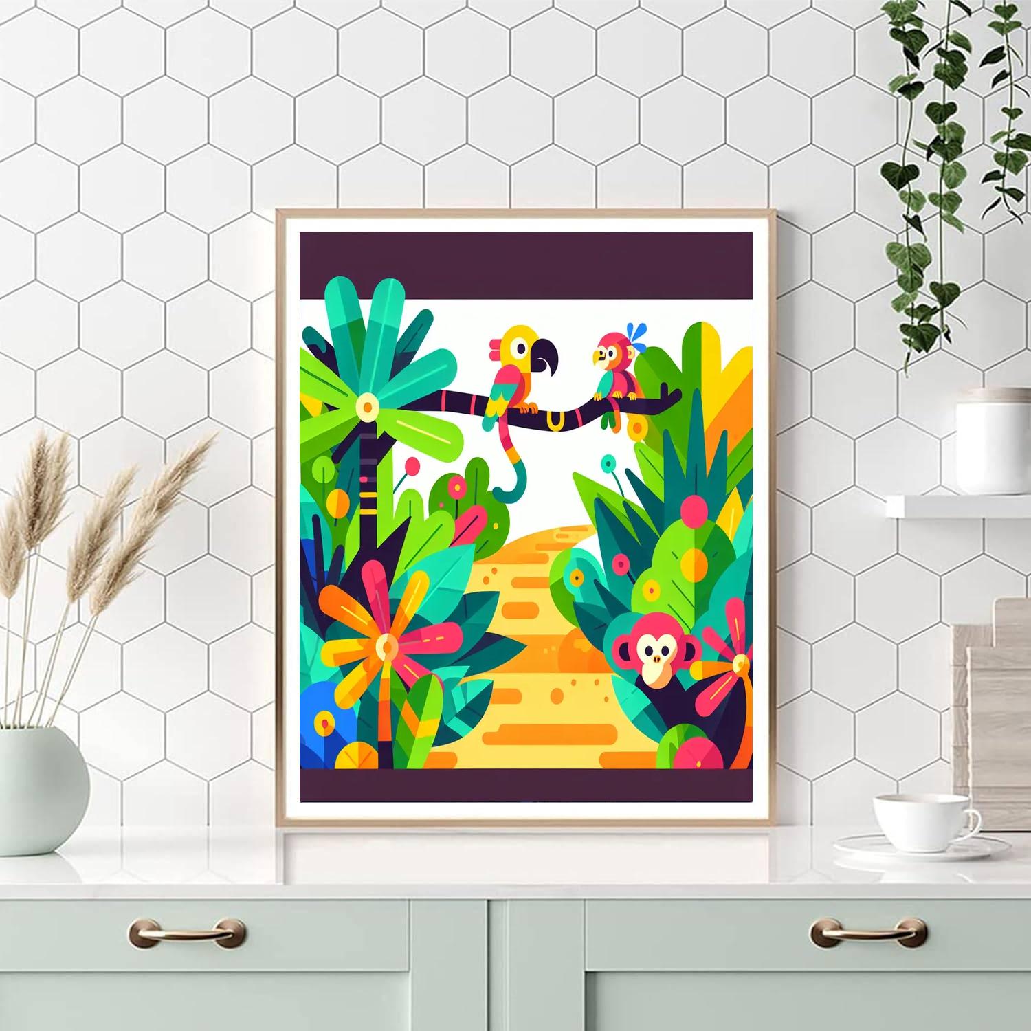 Adventurous Jungle Trail Numbered Painting Kits