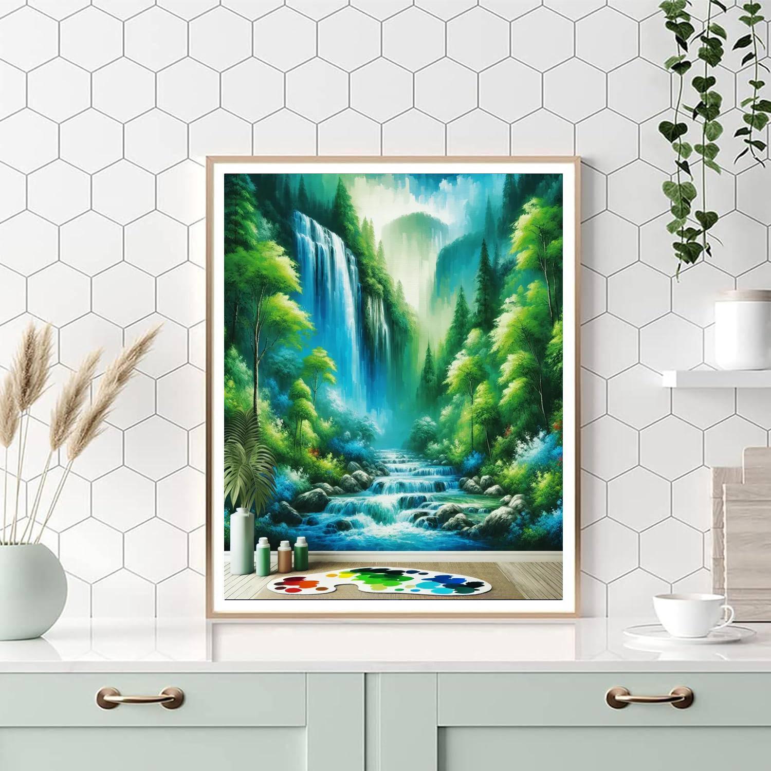 Cascading Waterfall Beauty Paint By Numbers Kits