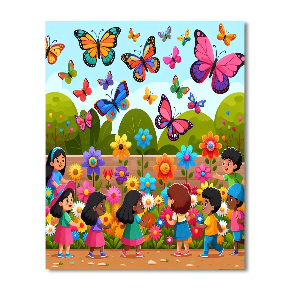 Magical Butterfly Garden Paint By Color