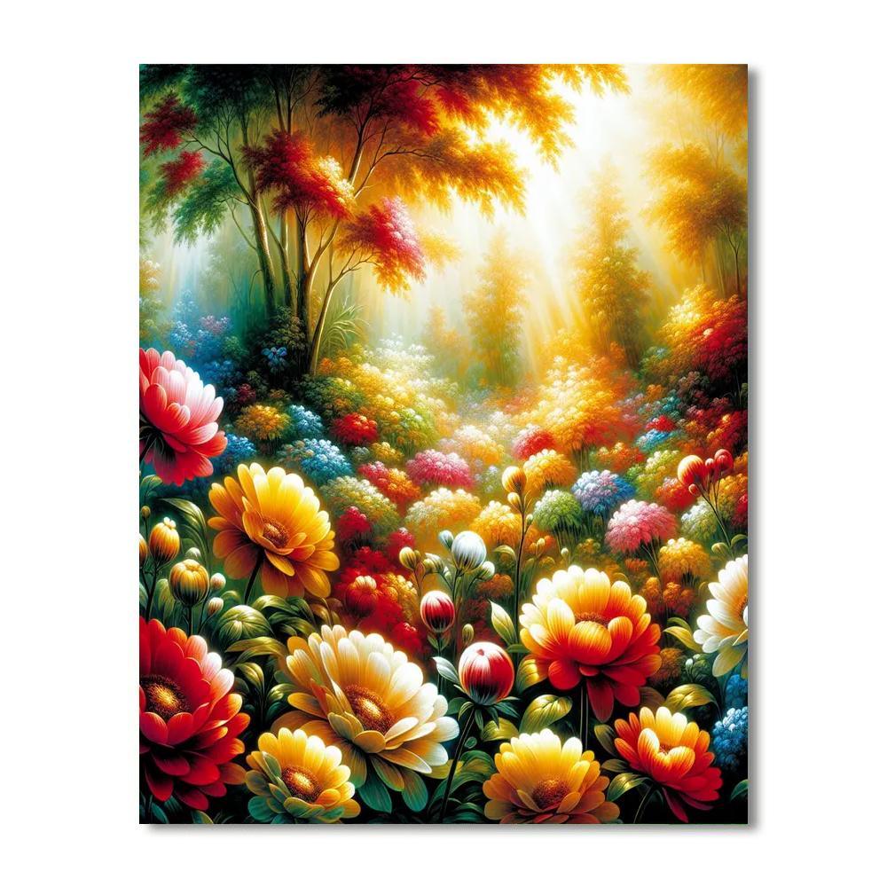 Sunlit Garden Reverie DIY Paint By Numbers