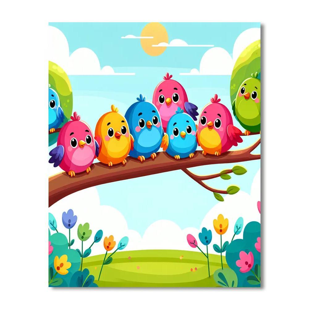 Chirpy Birds Numbered Painting Kits