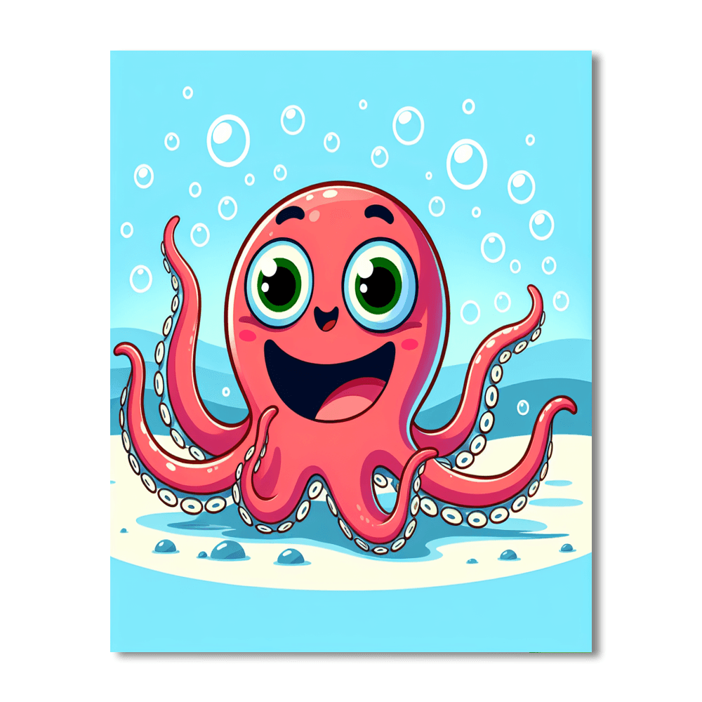 Optimistic Octopus Number Painting