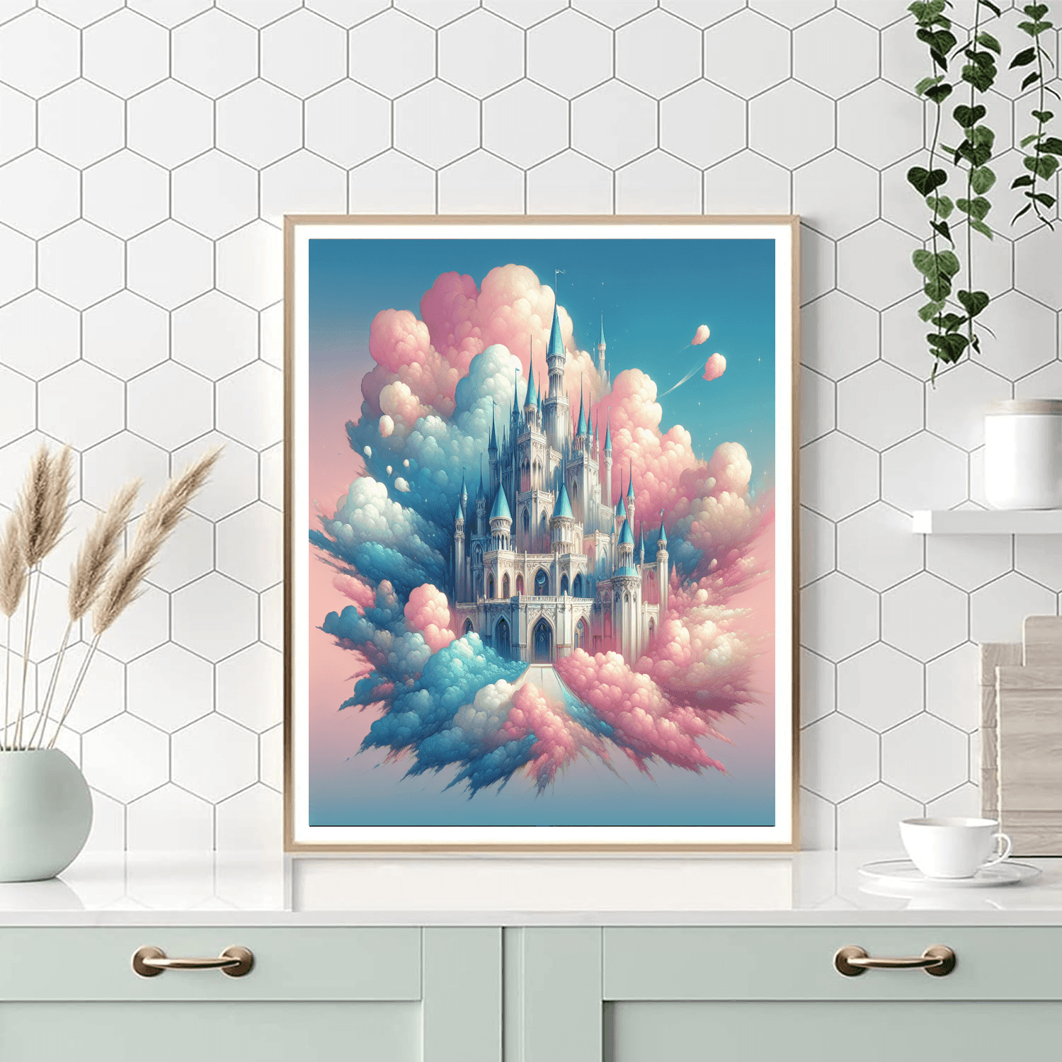 Whimsical Marshmallow Castle Number Painting