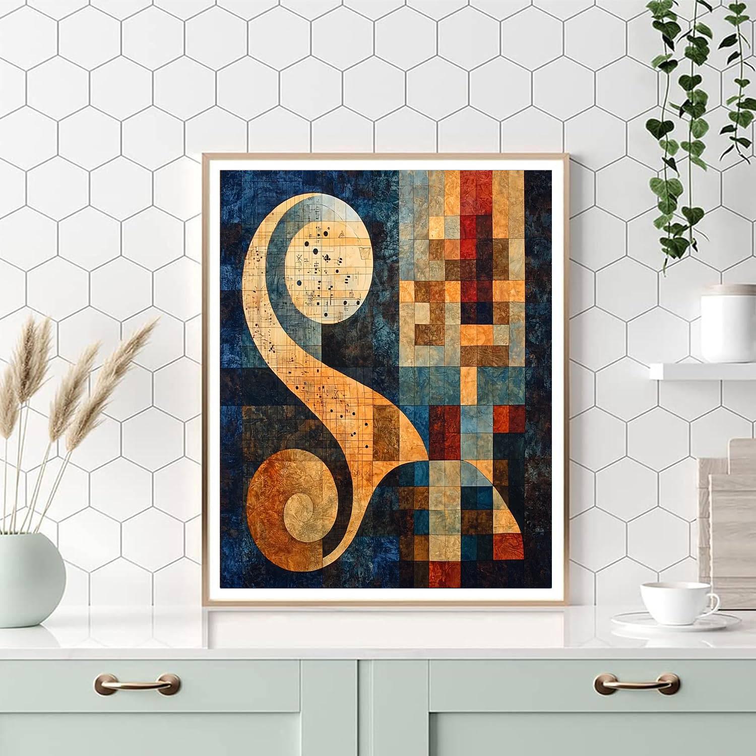 Paul Klee Inspired Rhythm Of Earthly Melodies  Painting Number Kit