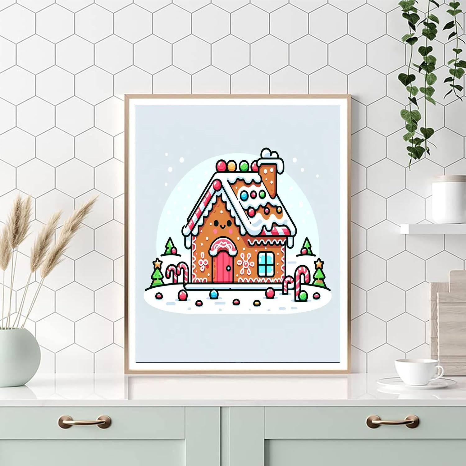 Festive Gingerbread House Paint By Numbers Kits