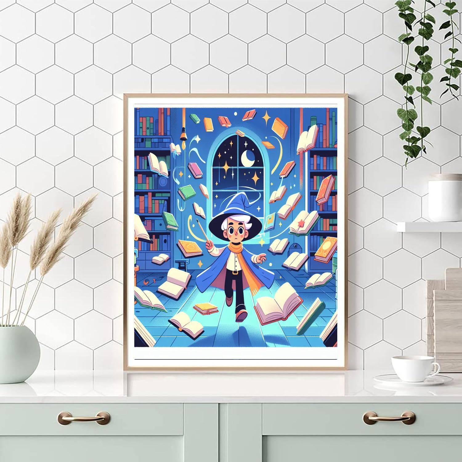 Mystery In The Magic Library Paint By Number